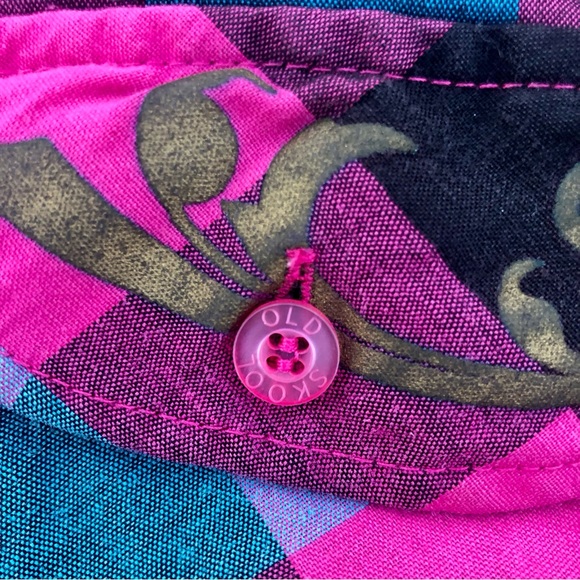 Old Skool Womens Shirt Plaid Ruffle Sleeve Sz. Small - Picture 3 of 13